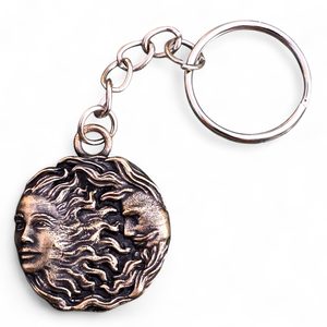 CONIUNCTIO, MĚSÍC A SLUNCE, KLÍČENKA, ZINEK, STAROMOSAZ - KLÍČENKY Z KOVU - ŠPERKY