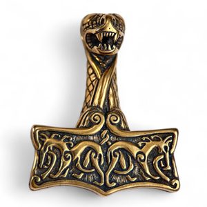 THOROVO KLADIVO, STYL OSEBERG, NORSKO, BRONZ - PŘÍVĚSKY - ŠPERKY