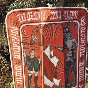 STŘEDOVĚKÁ PAVÉZA, DAVID A GOLIÁŠ, ČECHY - ŠTÍTY STŘEDOVĚKÉ - ZBROJE