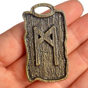 MANNAZ - RUNOVÝ AMULET, ZINEK STAROMOSAZ - RUNY - ŠPERKY