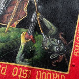 MALOVANÝ STŘEDOVĚKÝ ŠTÍT - JIŘÍ - ŠTÍTY STŘEDOVĚKÉ - ZBROJE