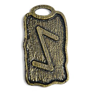 IHWAZ - RUNOVÝ AMULET, ZINEK STAROMOSAZ - RUNY - ŠPERKY