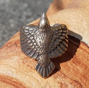 CORVUS, VRÁNA, PRSTEN, BRONZ - PRSTENY - ŠPERKY