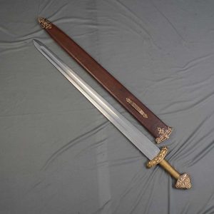 VIKINGSKÝ MEČ, DYBÄCK, ŠVÉDSKO S KOŽENOU POCHVOU - VIKINSKÉ MEČE - ZBRANĚ