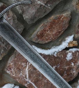 DOMO ET PATRIA LEPTANÝ JEDNORUČNÍ MEČ FULL TANG - STŘEDOVĚKÉ MEČE - ZBRANĚ