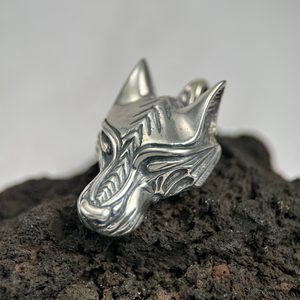 WARG, SEVERSKÝ VLK, STŘÍBRNÝ PŘÍVĚSEK, AG 925, 15G - PŘÍVĚSKY - STŘÍBRNÉ ŠPERKY