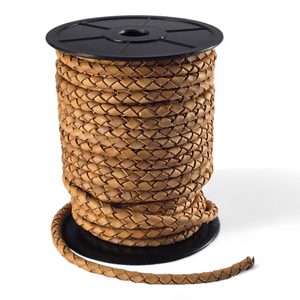 KOŽENÉ BOLO Ø 5 MM, KŮŽE - PŘÍRODNÍ / 1 M - DOPLŇKY ŠPERKŮ - ŠPERKY