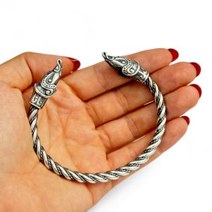 MIDGARDSORMR, VIKINGSKÝ STŘÍBRNÝ NÁRAMEK, AG 925 - NÁRAMKY - STŘÍBRNÉ ŠPERKY