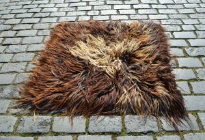 CHALIŠTE, BALKÁNSKÝ PŘEHOZ Z OVČÍ VLNY, 130 X 125 CM - VLNĚNÉ DEKY - MÓDA