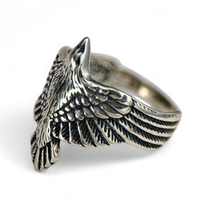 CORVUS, VRÁNA, STŘÍBRNÝ PRSTEN, AG 925 - PRSTENY - STŘÍBRNÉ ŠPERKY