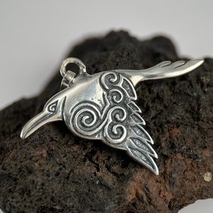 CORVUS - KELTSKÁ VRÁNA, STŘÍBRNÝ PŘÍVĚSEK, AG 925 - PŘÍVĚSKY - STŘÍBRNÉ ŠPERKY