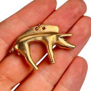KELTSKÝ KANEC, JOEUVRES, GALIE, BRONZOVÝ AMULET - PŘÍVĚSKY - ŠPERKY