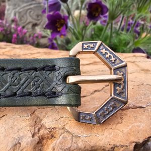 OPASEK KOŽENÝ SALZBURG, XIII. STOL., ZELENÝ - OPASKY Z KŮŽE - SEDLÁŘSTVÍ