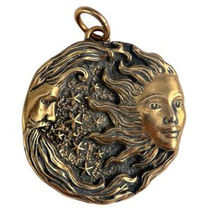 SLUNCE A MĚSÍC, PŘÍVĚSEK, BRONZ - PŘÍVĚSKY - ŠPERKY