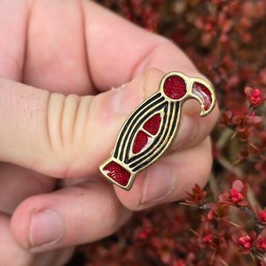 MEROVEJSKÁ PTAČÍ BROŽ, BRONZ - BROŽE A KNOFLÍKY - ŠPERKY