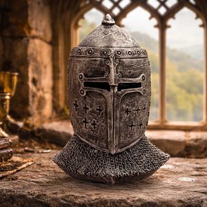 STŘEDOVĚKÁ PŘILBA, FIGURKA 10.6CM - FIGURKY - HOME DECOR