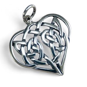 KELTSKÉ SRDCE, STŘÍBRNÝ PŘÍVĚSEK, AG 925 - PŘÍVĚSKY - STŘÍBRNÉ ŠPERKY