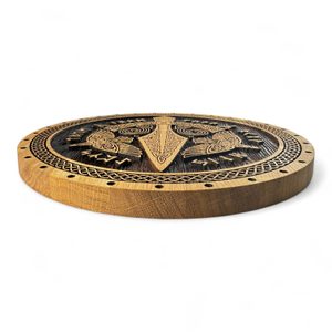 GUNGNI, HUGINN A MUNINN, DŘEVĚNÝ NÁSTĚNNÝ OBRAZ 32CM - DŘEVĚNÉ OBRAZY - HOME DECOR