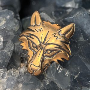 VUK - VLK, VLČÍ HLAVA, AMULET BRONZ - PŘÍVĚSKY - ŠPERKY