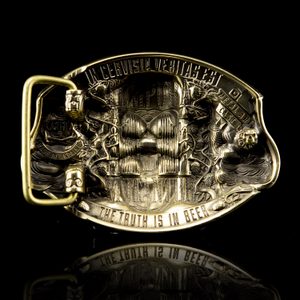 BEER, PŘEZKA NA OPASEK, MOSAZ - SPONY A KOVÁNÍ - SEDLÁŘSTVÍ