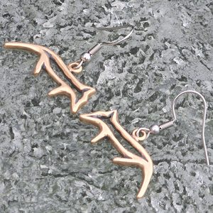 GUMPI, SÁMSKÝ VLK, NÁUŠNICE, BRONZ - NÁUŠNICE - STŘÍBRNÉ ŠPERKY