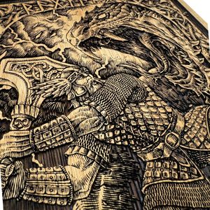 THOR NÁSTĚNNÁ DEKORACE, DŘEVO 30X40CM - DŘEVĚNÉ OBRAZY - HOME DECOR