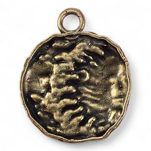 CONIUNCTIO, MĚSÍC A SLUNCE, PŘÍVĚSEK, ZINEK, STAROMOSAZ - MAGICKÉ AMULETY - ŠPERKY