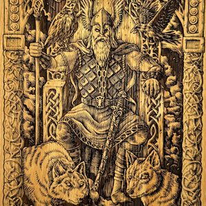 ODIN, NÁSTĚNNÁ DEKORACE, DŘEVO 32X46CM - DŘEVĚNÉ OBRAZY - HOME DECOR