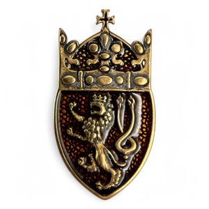 SVATOVÁCLAVSKÁ KORUNA - ČESKÝ LEV, PŘÍVĚSEK, BRONZ, SMALT - PŘÍVĚSKY - ŠPERKY