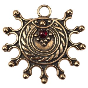 DEVANA, SLOVANSKÝ SLUNEČNÍ AMULET, BRONZ - PŘÍVĚSKY - ŠPERKY