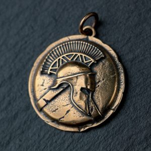 SPARTA, SPARTSKÝ VÁLEČNÍK, PŘÍVĚŠEK, BRONZ - PŘÍVĚSKY - ŠPERKY