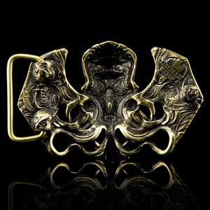 CTHULHU, PŘEZKA NA OPASEK, MOSAZ - SPONY A KOVÁNÍ - SEDLÁŘSTVÍ