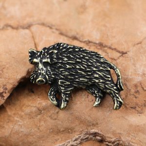DIVOČÁK, DIVOKÉ PRASE, KANEC, PŘÍVĚŠEK, STAROMOSAZ - ZVÍŘECÍ AMULETY - ŠPERKY