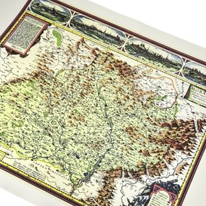 KOMENSKÉHO MAPA MORAVY, RUČNÍ PAPÍR - PLAKÁTY - HOME DECOR