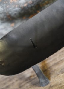 DRAKKAR, VIKINGSKÁ LOĎ, RITUÁLNÍ KOVANÝ SVÍCEN 30CM - SVÍCNY, KOVANÉ - KOVÁŘSTVÍ A MINCE