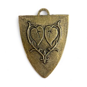 PÁNI Z TALMBERKA, STŘEDOVĚKÝ ŠTÍT, PŘÍVĚSEK, STAROMOSAZ - STŘEDOVĚKÉ AMULETY - ŠPERKY