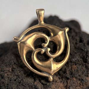 TRISKEL, JIŽNÍ GALIE, BRONZ - PŘÍVĚSKY - ŠPERKY