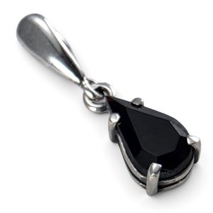 Silberanhänger mit Glas NOIR, 925 Silber