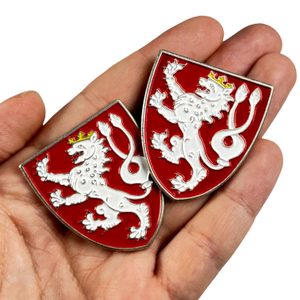 ČESKÝ LEV, HISTORICKÝ ZNAK - ODZNAK, PIN, SMALT - BROŽE - ŠPERKY