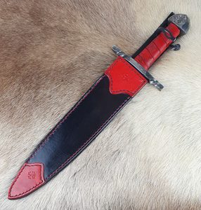 TEMPLAR, LUXUSNÍ LEPTANÁ DÝKA S POCHVOU - KOSTÝMOVÉ A SBĚRATELSKÉ DÝKY - ZBRANĚ