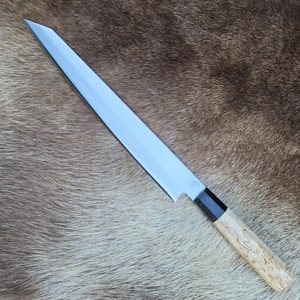 JAPONSKÝ NŮŽ YANAGIBA NEREZOVÁ OCEL, BŘÍZA - KUCHYŇSKÉ NOŽE - ZBRANĚ