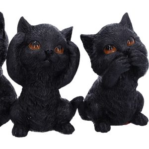 TŘI KOŤÁTKA - NEVIDÍM, NEMLUVÍM, NESLYŠÍM, 8,8 CM - FIGURKY - HOME DECOR