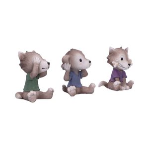THREE WISE WEREWOLVES, FIGURKY - NEVIDÍM, NEMLUVÍM, NESLYŠÍM - FIGURKY - HOME DECOR