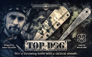 TOP DOG VRHACÍ NŮŽ + TAKTICKÉ POUZDRO - SHARP BLADES - VRHACÍ NOŽE{% if kategorie.adresa_nazvy[0] != zbozi.kategorie.nazev %} - MEČE, NOŽE, DÝKY, SEKERY, LUKY{% endif %}