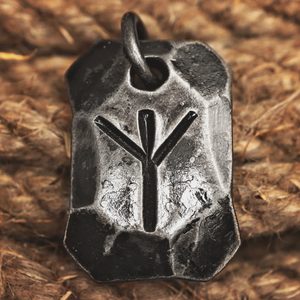 ALGIZ, KOVANÁ RUNA, AMULET - KOVANÉ ŠPERKY - ŠPERKY