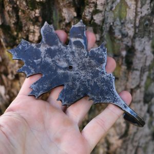 DUBOVÝ LIST VĚŠÁK NA KLÍČE / VĚŠÁK NA ŠATY - KOVANÉ VÝROBKY - KOVÁŘSTVÍ A MINCE