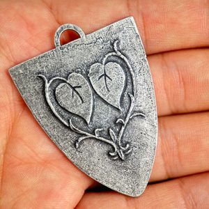 PÁNI Z TALMBERKA, STŘEDOVĚKÝ ŠTÍT, PŘÍVĚSEK, ZINEK - STŘEDOVĚKÉ AMULETY - ŠPERKY