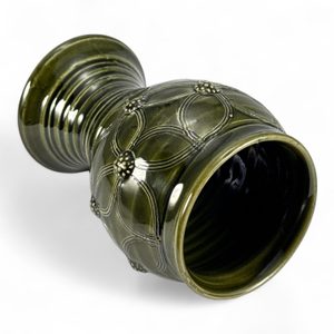 ČÍŠE - ZELENÁ GLAZURA 0,25 L, 14 CM - HISTORICKÁ KERAMIKA - STOLOVÁNÍ