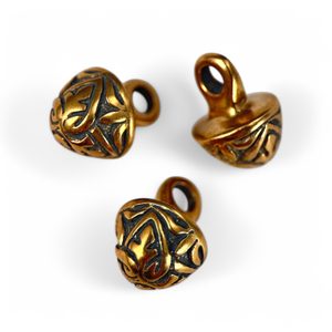 KNOFLÍK, XIV. - XV. STOLETÍ, BRONZ - BROŽE A KNOFLÍKY - ŠPERKY