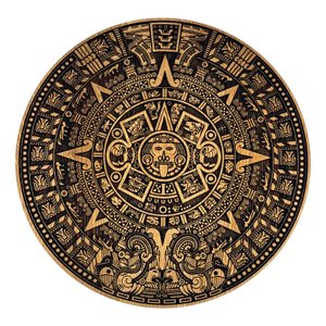 AZTÉCKÝ KALENDÁŘ, DŘEVĚNÝ NÁSTĚNNÝ OBRAZ 32CM - DŘEVĚNÉ OBRAZY - HOME DECOR